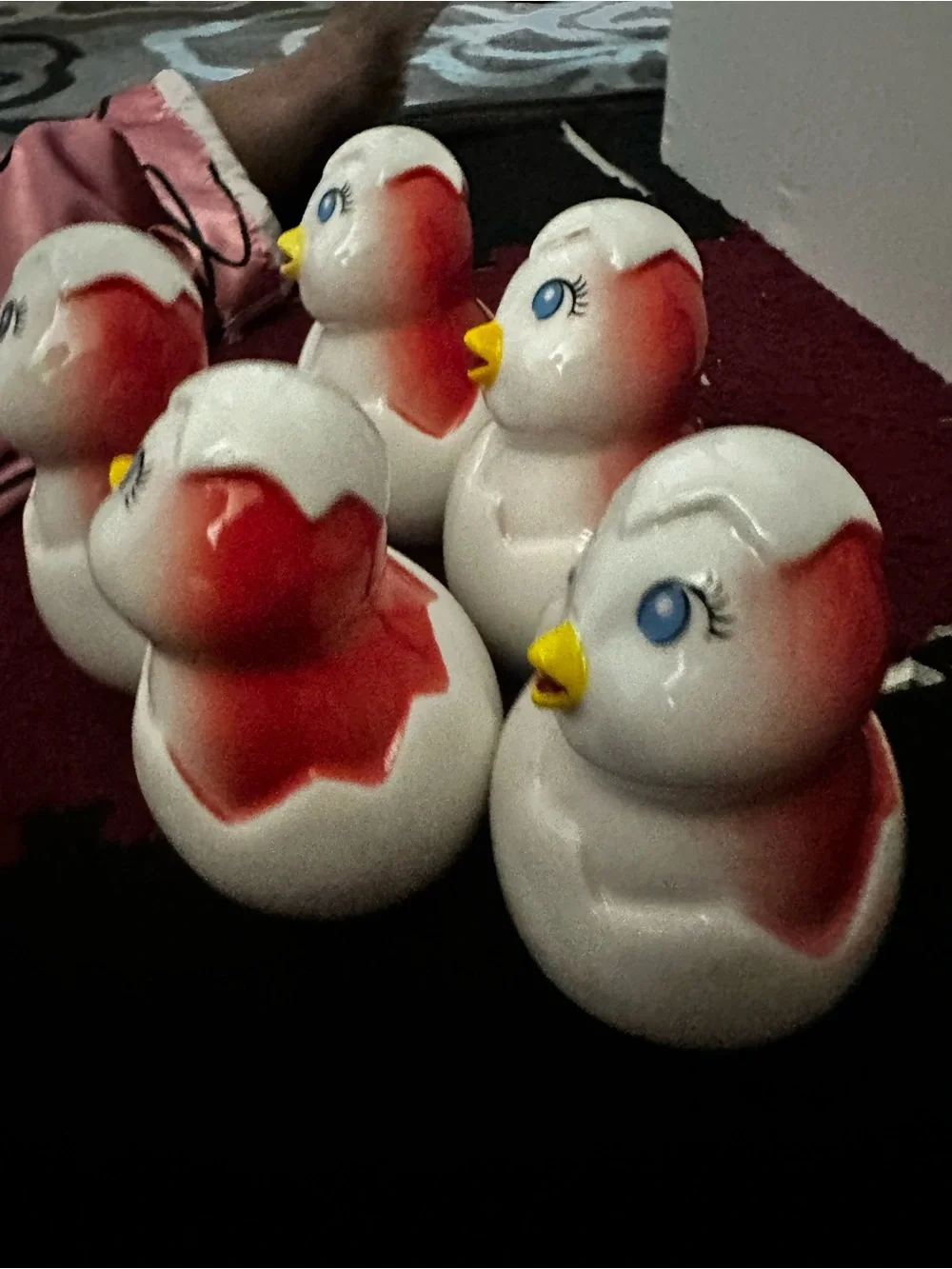 Target Ceramic Chick Set in White, Red, Blue & Yellow